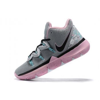 2019 Nike Kyrie 5 Wolf Grey Pink-Black Shoes